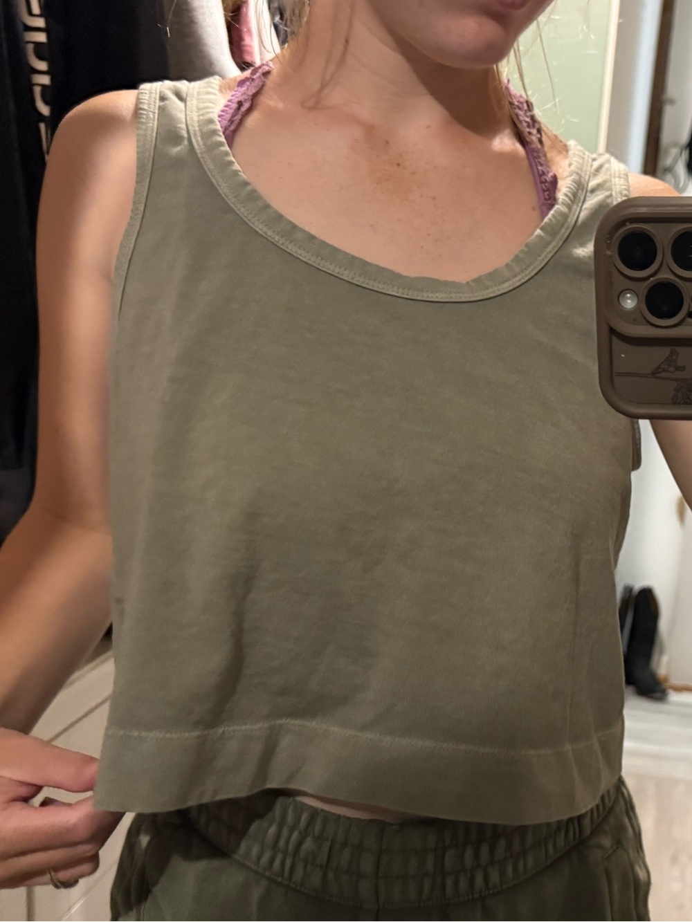 Old Navy Olive Green Cropped Tank